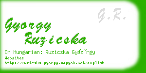 gyorgy ruzicska business card